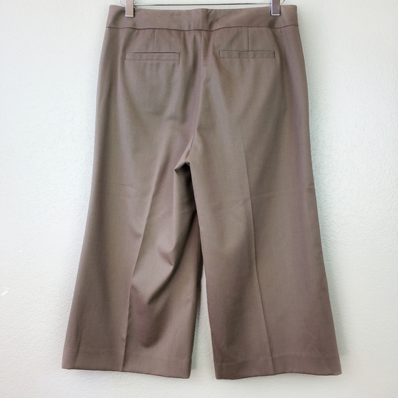 Vintage Saks Fifth Wide Leg Cropped Palazzo Gaucho Culotte Capri Wool Pa… - Picture 3 of 8